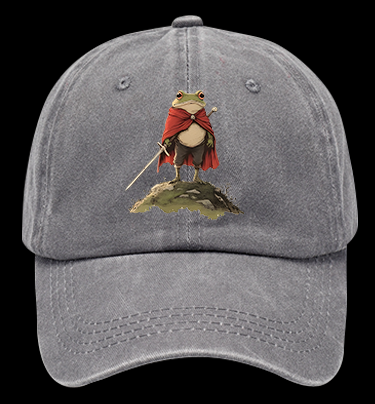 Toas M'Lord Frog Knight Vintage Washed 100% Cotton Baseball Hat