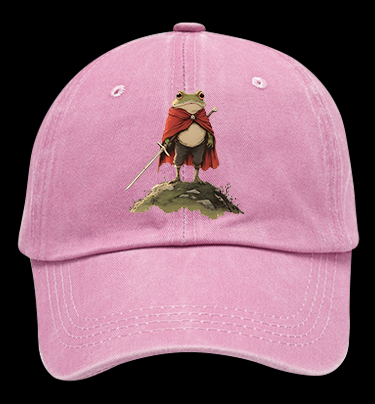 Toas M'Lord Frog Knight Vintage Washed 100% Cotton Baseball Hat