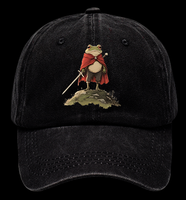 Toas M'Lord Frog Knight Vintage Washed 100% Cotton Baseball Hat