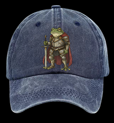 Toas the Tylenol M'Lord Frog Knight Vintage Washed 100% Cotton Baseball Hat