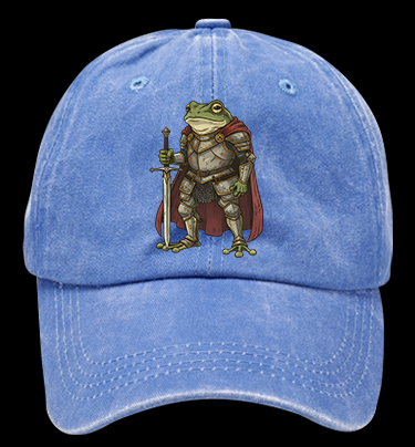 Toas the Tylenol M'Lord Frog Knight Vintage Washed 100% Cotton Baseball Hat