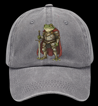 Toas the Tylenol M'Lord Frog Knight Vintage Washed 100% Cotton Baseball Hat