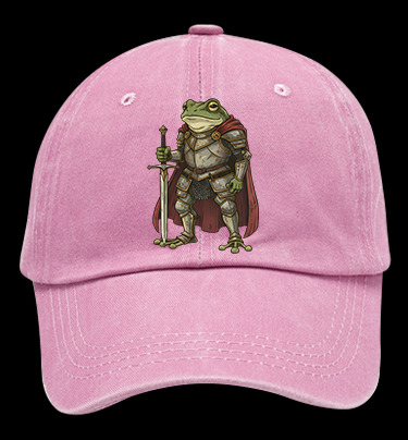 Toas the Tylenol M'Lord Frog Knight Vintage Washed 100% Cotton Baseball Hat
