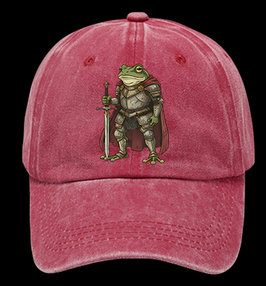 Toas the Tylenol M'Lord Frog Knight Vintage Washed 100% Cotton Baseball Hat