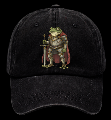Toas the Tylenol M'Lord Frog Knight Vintage Washed 100% Cotton Baseball Hat
