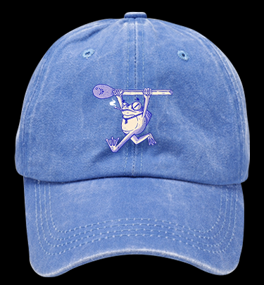 Frog's Happy Moment Vintage Washed 100% Cotton Baseball Hat