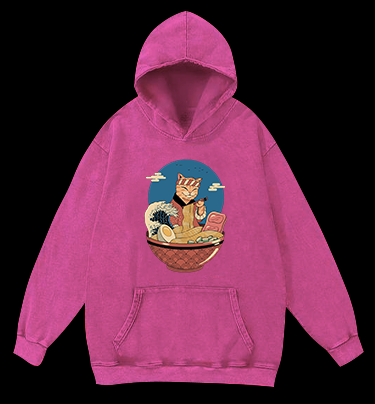 Cat Master Vintage Washed 100% Cotton Hoodie