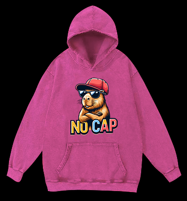 Cool Capybara Vintage Washed 100% Cotton Hoodie