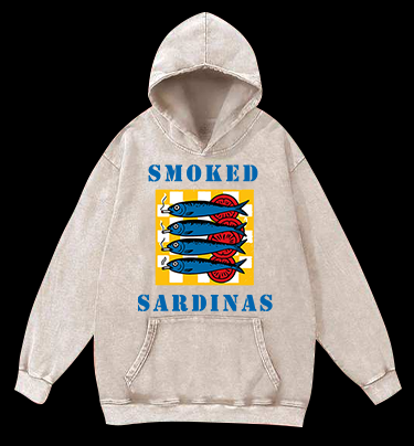 Smoked Fish Vintage Washed 100% Cotton Hoodie