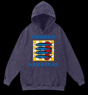 Smoked Fish Vintage Washed 100% Cotton Hoodie