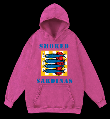 Smoked Fish Vintage Washed 100% Cotton Hoodie