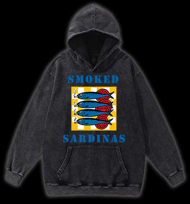 Smoked Fish Vintage Washed 100% Cotton Hoodie