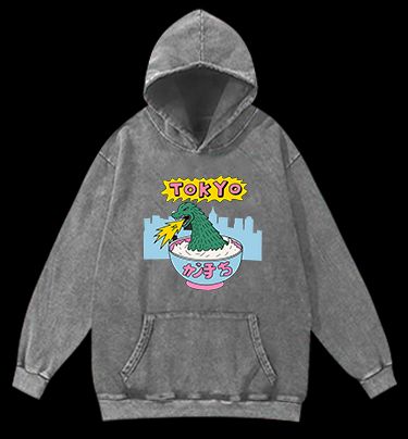 Godzilla Ric Vintage Washed 100% Cotton Hoodie