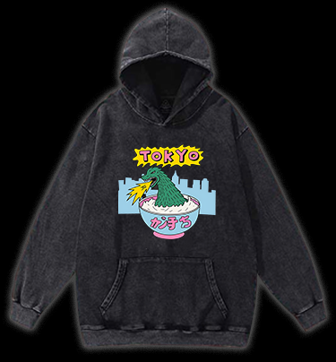 Godzilla Ric Vintage Washed 100% Cotton Hoodie