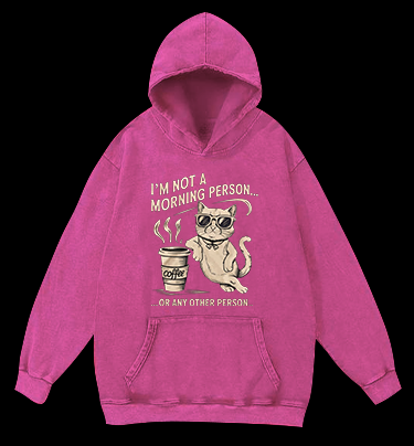 Grumpy Cat Vintage Washed 100% Cotton Hoodie