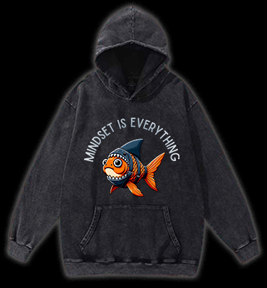 Confident Fish Vintage Washed 100% Cotton Hoodie