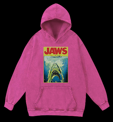 Shark's Uninvited Pool Party Vintage Washed 100% Cotton Hoodie