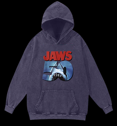 50 Years of Sharky Shenanigans Vintage Washed 100% Cotton Hoodie