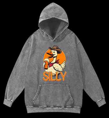 Goose's Cowboy Beer Time Vintage Washed 100% Cotton Hoodie