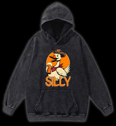 Goose's Cowboy Beer Time Vintage Washed 100% Cotton Hoodie