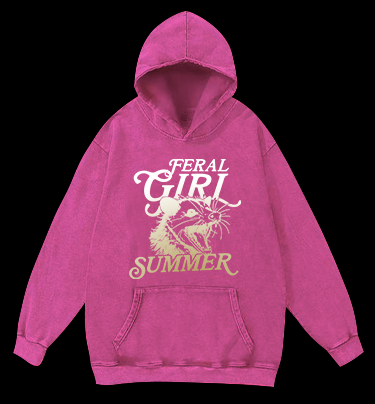 Mouse's Summer Roar Vintage Washed 100% Cotton Hoodie