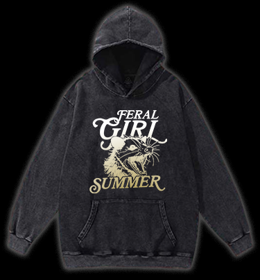 Mouse's Summer Roar Vintage Washed 100% Cotton Hoodie