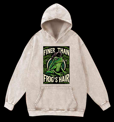 Frog's Style Vintage Washed 100% Cotton Hoodie