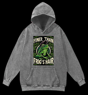 Frog's Style Vintage Washed 100% Cotton Hoodie