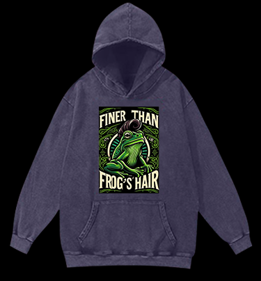 Frog's Style Vintage Washed 100% Cotton Hoodie