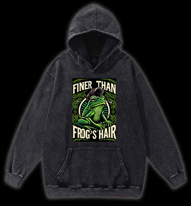 Frog's Style Vintage Washed 100% Cotton Hoodie