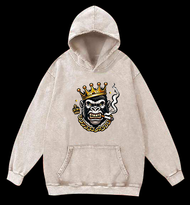 Monkey's Royal Vintage Washed 100% Cotton Hoodie
