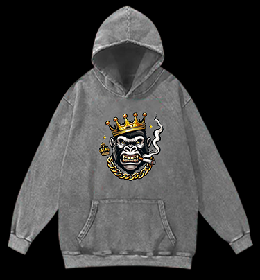 Monkey's Royal Vintage Washed 100% Cotton Hoodie