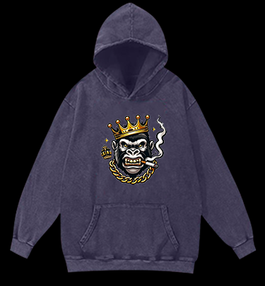 Monkey's Royal Vintage Washed 100% Cotton Hoodie