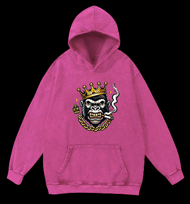 Monkey's Royal Vintage Washed 100% Cotton Hoodie