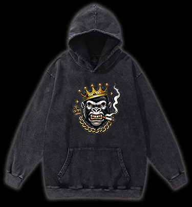 Monkey's Royal Vintage Washed 100% Cotton Hoodie