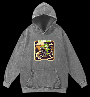 Frog's Moto Trip Vibe Vintage Washed 100% Cotton Hoodie