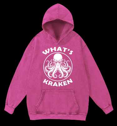 Octopus's Dark Gaze Vintage Washed 100% Cotton Hoodie