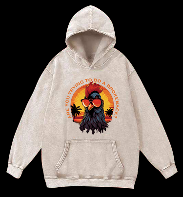 Rooster's Brokeback Vibe Vintage Washed 100% Cotton Hoodie