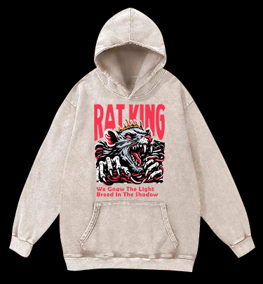 Mouse King's Reign Vintage Washed 100% Cotton Hoodie