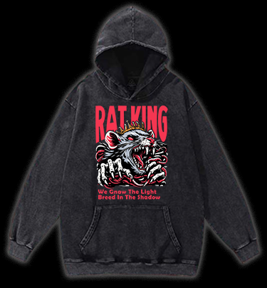 Mouse King's Reign Vintage Washed 100% Cotton Hoodie