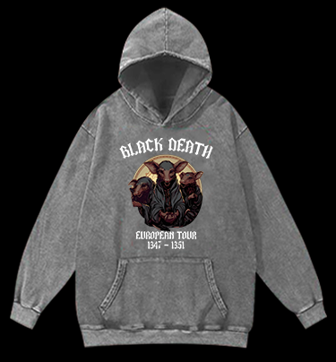 The Plague Mouse Vintage Washed 100% Cotton Hoodie