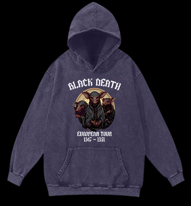 The Plague Mouse Vintage Washed 100% Cotton Hoodie