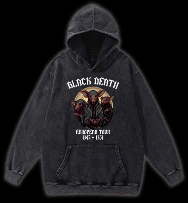 The Plague Mouse Vintage Washed 100% Cotton Hoodie