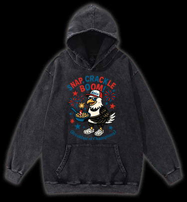 Eagle's Fun Breakfast Vintage Washed 100% Cotton Hoodie