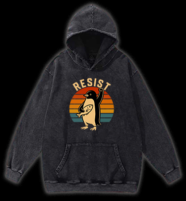 Penguin Uprising Vintage Washed 100% Cotton Hoodie