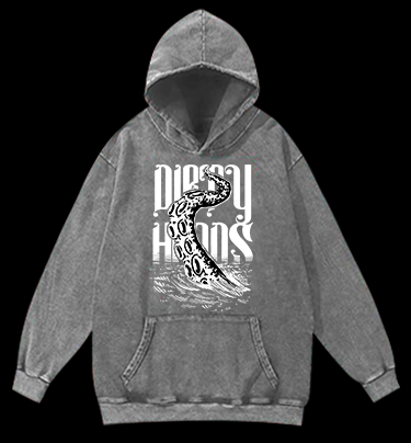Octopus Tentacle Fun Vintage Washed 100% Cotton Hoodie