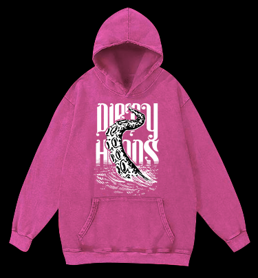 Octopus Tentacle Fun Vintage Washed 100% Cotton Hoodie