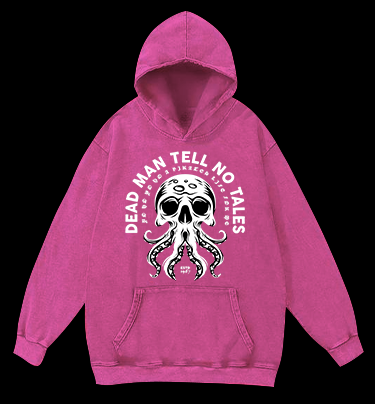 Skull - Octopus Mix Vintage Washed 100% Cotton Hoodie