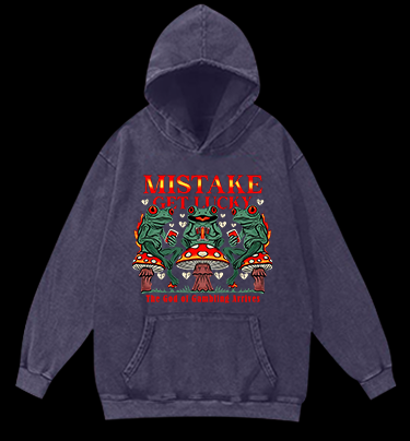 Lucky Frog Gamble Vintage Washed 100% Cotton Hoodie