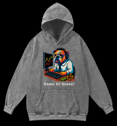 Angry Dog Trading Vintage Washed 100% Cotton Hoodie